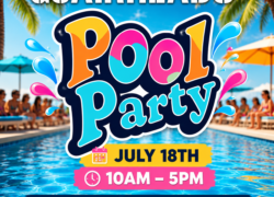 Pool Party: 7/18, 10-5pm